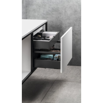 Kúpeľňový set SKARA 100, čierna mat / biela mat KSET-028 KSET-028