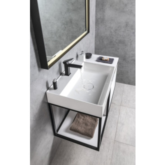 Kúpeľňový set SKARA 100, čierna mat / biela mat KSET-028 KSET-028