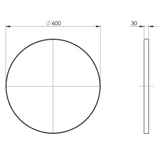 Zrkadlo guľaté v plastovom ráme ? 60cm, biela 600002