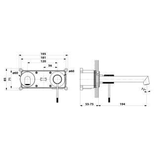 Kúpeľňový set VIERA 120, dub alabama / biela mat KSET-037 KSET-037