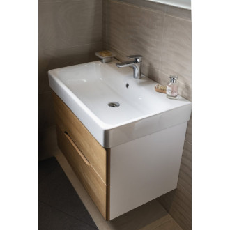 Kúpeľňový set MEDIENA 80, biela mat/dub natural KSET-045 KSET-045