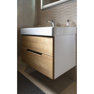 Kúpeľňový set MEDIENA 80, biela mat/dub natural KSET-045 KSET-045