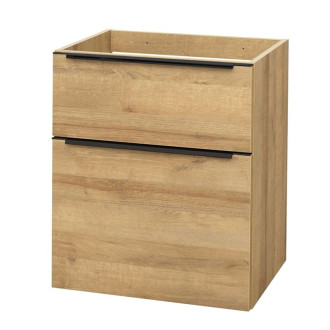 Mailo, kúpeľňová skrinka 605x700x476 mm, spodná, dub Riviera, čierne madlo CN520SB