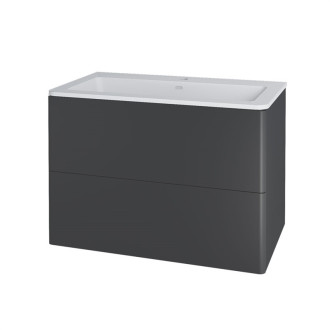 Siena, skrinka s umývadlom z lit. mram, antracit mat, 810x563x465 mm, push CN431M