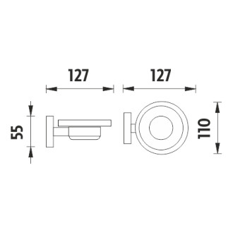 Nimco Nimco UNC 13059W-90 Mydelnička, nádobka sklenená UNC 13059W-90