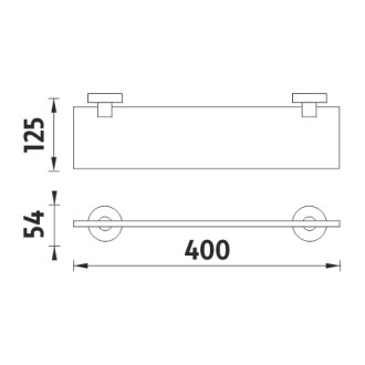 Nimco Nimco UNC 13091B-40-90 Polica, 40 cm UNC 13091B-40-90