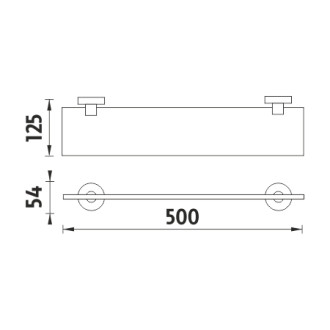 Nimco Nimco UNC 13091B-50-90 Polica, 50 cm UNC 13091B-50-90