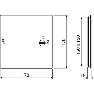 ALCA AVD001 Vaňové dvierka 150×150, biela