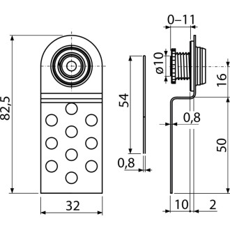 ALCA AVD004 Magnetické vaňové dvierka (pod obklady) výškovo nastaviteľné