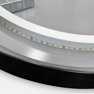 REA Zrkadlo LED 80cm čierna HOM-05514