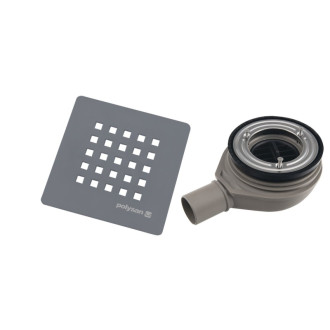 TRENECA vaničkový sifón, priemer 90mm, DN40, krytka šedá mat 84999.31