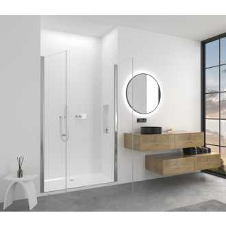 CERANO Sprchové 2-krídlové dvere Antelo L/P chróm, transparentné sklo 92x190 cm CER-432319