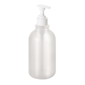 Bemeta Plastová fľaša okrúhla priehľadná s pumpičkou pre dávkovač mydla, 500 ml 131567700