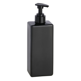 Bemeta Plastová fľaša hranatá čierna s pumpičkou pre dávkovač mydla, 500 ml 131567705