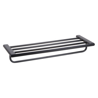 Bemeta ORGANIC BLACK: Držiak uterákov s hrazdou, 600 mm 167105150