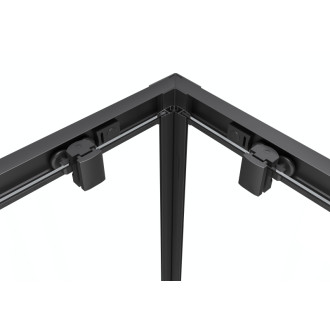 CERANO Sprchovací kút Fabrizio L/P + FastInstall čierna mat, transparent sklo 80x80 posuvný