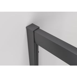 CERANO Sprchovací kút Fabrizio L/P + FastInstall čierna mat, transparent sklo 80x80 posuvný