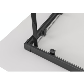 CERANO Sprchovací kút Fabrizio L/P + FastInstall čierna mat, transparent sklo 80x80 posuvný
