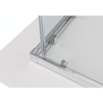 CERANO Sprchovací kút Fabrizio L/P + FastInstall chróm, transparent sklo 90x90 posuvný