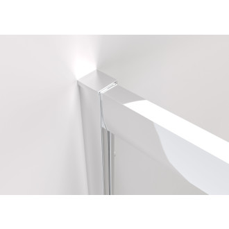 CERANO Sprchovací kút Fabrizio L/P + FastInstall chróm, transparent sklo 90x90 posuvný