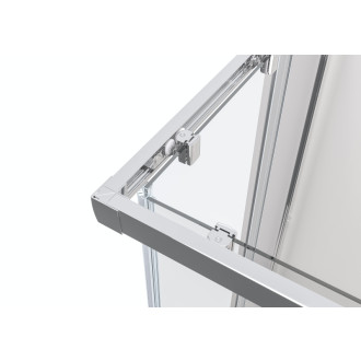 CERANO Sprchovací kút Fabrizio L/P + FastInstall chróm, transparent sklo 90x90 posuvný