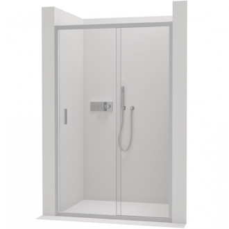 CERANO Sprchové posuvné dvere Varone LINE Ľ/P chróm, transparent sklo 140x195
