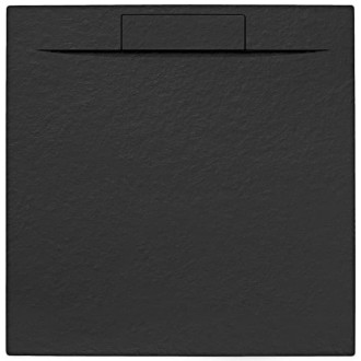 Sprchová vanička štvorcová SAT Fusion 90x90 cm liaty mramor Grafito SATFU9090G