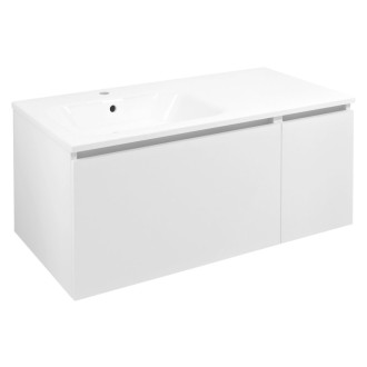 LOREA skrinka s umývadlom 101x46x51, 5cm (70+30cm), ľavá, biela mat LE070-3131-L-01