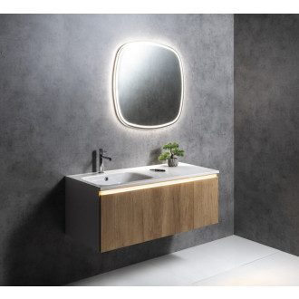 LOREA skrinka s umývadlom 101x46x51, 5cm (70+30cm), ľavá, biela mat LE070-3131-L-01