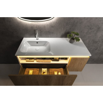 LOREA skrinka s umývadlom 101x46x51, 5cm, ľavá, dub alabama/biela mat LE070-2231-L-02