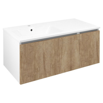 LOREA skrinka s umývadlom 101x46x51, 5cm, ľavá, dub alabama/biela mat LE070-2231-L-02
