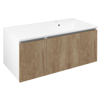 LOREA skrinka s umývadlom 101x46x51, 5cm, pravá, dub alabama/biela mat LE070-2231-R-02