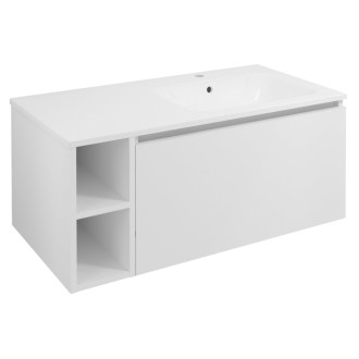LOREA skrinka s umývadlom 101x46x51, 5cm (20 +80 cm), pravá, biela mat LE080-3131-R-01