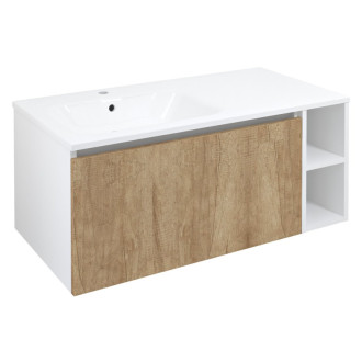 LOREA skrinka s umývadlom 101x46x51, 5cm, ľavá, dub alabama/biela mat LE080-2231-L-02