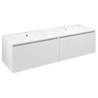 LOREA skrinka s dvojumývadlom 181x46x51, 5cm (90+90cm), biela mat LE090-3131-01