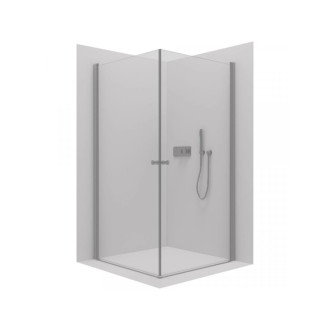 CERANO Sprchovací kút Antelo Duo L/P chróm, transparent sklo 100x70 krídlový