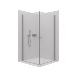 CERANO Sprchovací kút Antelo Duo L/P chróm, transparent sklo 110x100 krídlový
