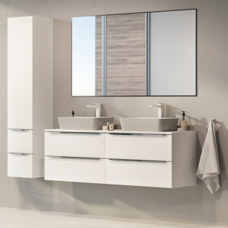 Omnires DREAMSET DREAMSET7021BP Skrinka 70x42 s umývadlom na dosku, liaty mramor, biela