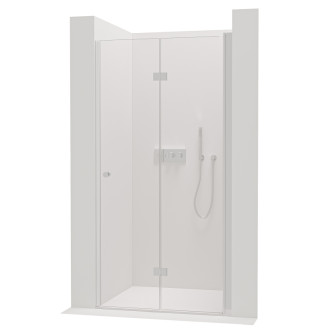 CERANO Sprchové skladacie dvere Volpe L/P chróm, transparent sklo 120x190