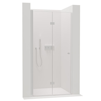CERANO Sprchové skladacie dvere Volpe L/P chróm, transparent sklo 120x190