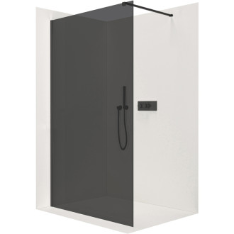 CERANO Sprchová zástena Walk-in Onyx Ľ/P čierna mat, grafitové sklo 110x200