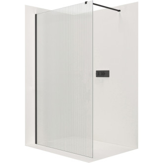 CERANO Sprchová zástena Walk-in Onyx Ľ/P čierna mat, ryhované sklo 150x200