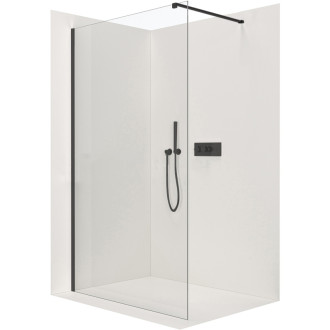 CERANO Sprchová zástena Walk-in Onyx Ľ/P čierna mat, transparent sklo 90x200