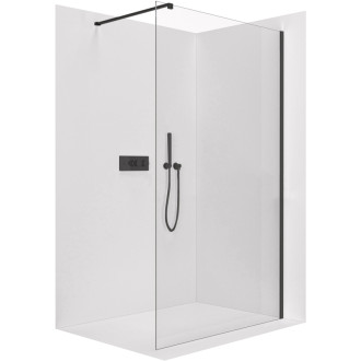 CERANO Sprchová zástena Walk-in Onyx Ľ/P čierna mat, transparent sklo 90x200