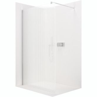 CERANO Sprchová zástena Walk-in Onyx Ľ/P guľatá chróm, ryhované sklo 60x200