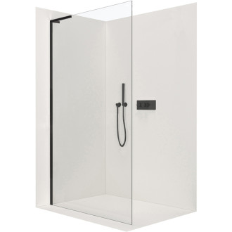 CERANO Sprchová zástena Walk-in Onyx Ľ/P L-ľavá čierna mat, transparent sklo 160x200