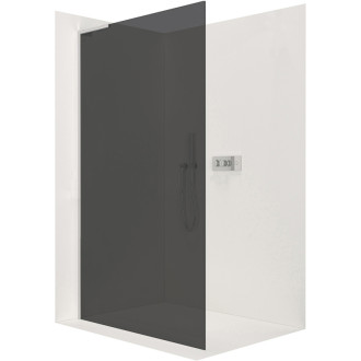 CERANO Sprchová zástena Walk-in Onyx Ľ/P L-ľavá chróm, grafitové sklo 80x200