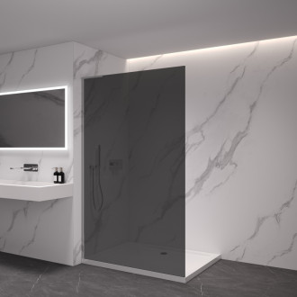 CERANO Sprchová zástena Walk-in Onyx Ľ/P L-ľavá chróm, grafitové sklo 80x200