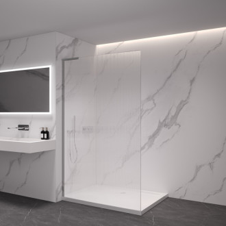 CERANO Sprchová zástena Walk-in Onyx Ľ/P L-ľavá chróm, ryhované sklo 160x200