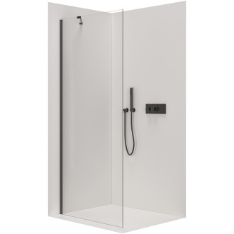 CERANO Sprchová zástena Walk-in Onyx YL/P čierna mat, transparent sklo 100x200